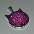P-1 Opal Pendant (Cosmic Purple & Violet Fire)