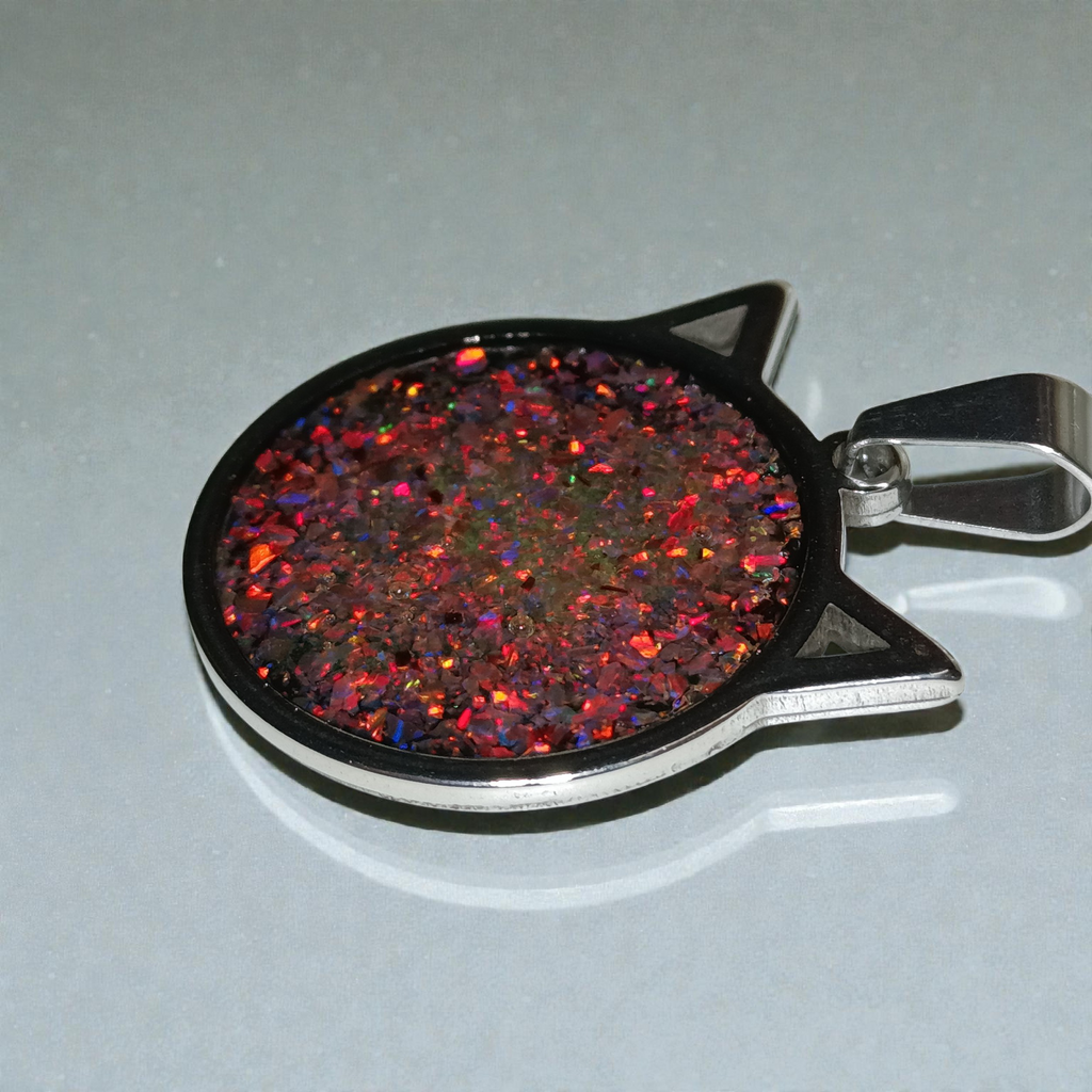 P-1 Opal Pendant (Cosmic Purple & Violet Fire)